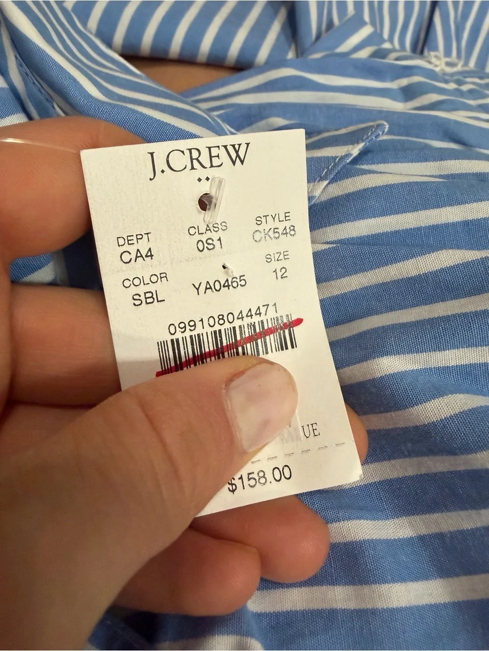 J crew Striped ruffle-sleeve shirt-dress